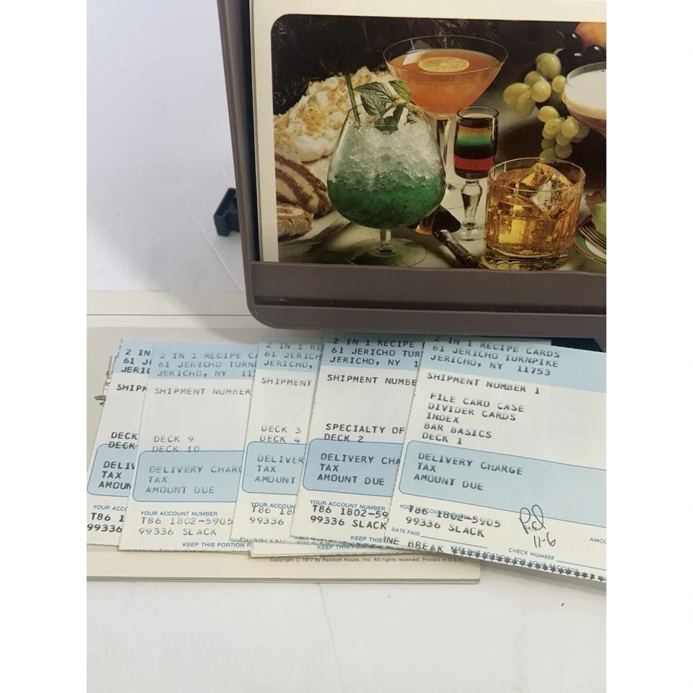 2 In 1 International Recipe Card Collection 1977 Drinks & Hors D'oeuvre Complete